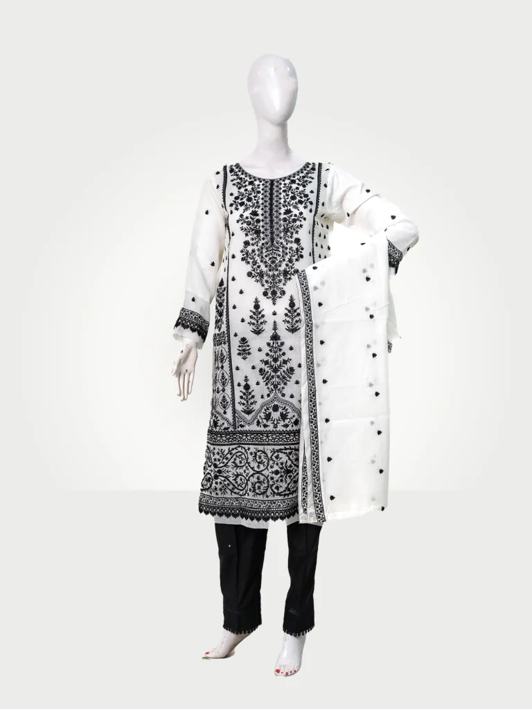 Aaa 8 - Hoor 3pc Embroidered Pakistani Wear