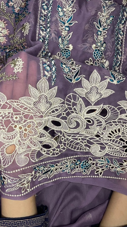 Aaaa 2 - Adaa Shifon Embroidered Pakistani Dress