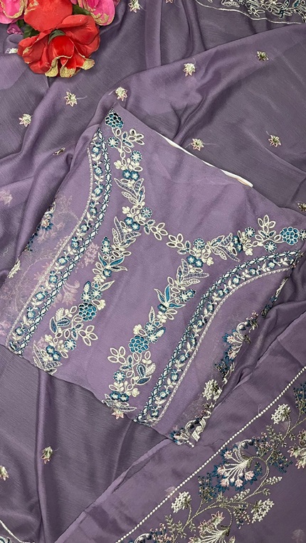 Aaaa 2 - Adaa Shifon Embroidered Pakistani Dress